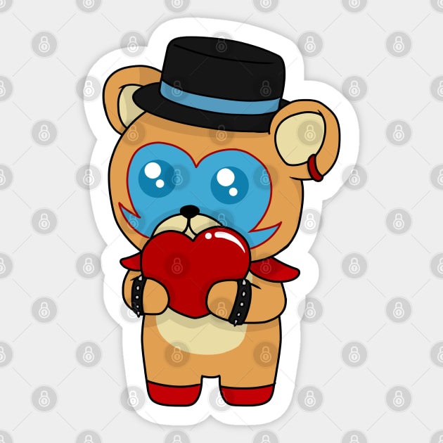 fnaf security breach freddy valentine chibi Sticker by LillyTheChibi